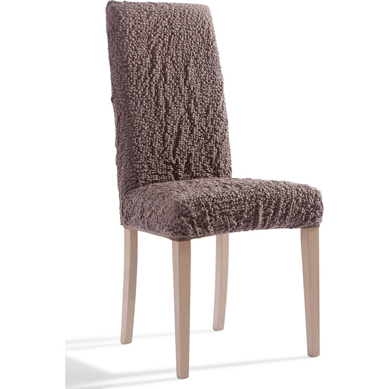 bpc living Bonprix - Housse de chaise effet froissé marron pour maison