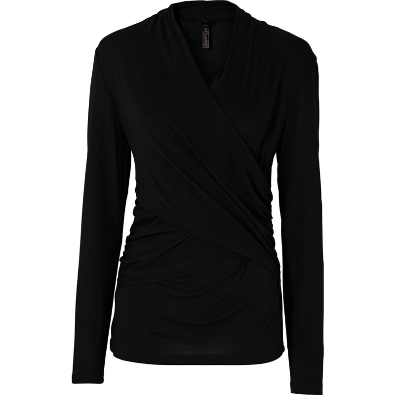 BODYFLIRT boutique Bonprix - T-shirt noir manches longues pour femme