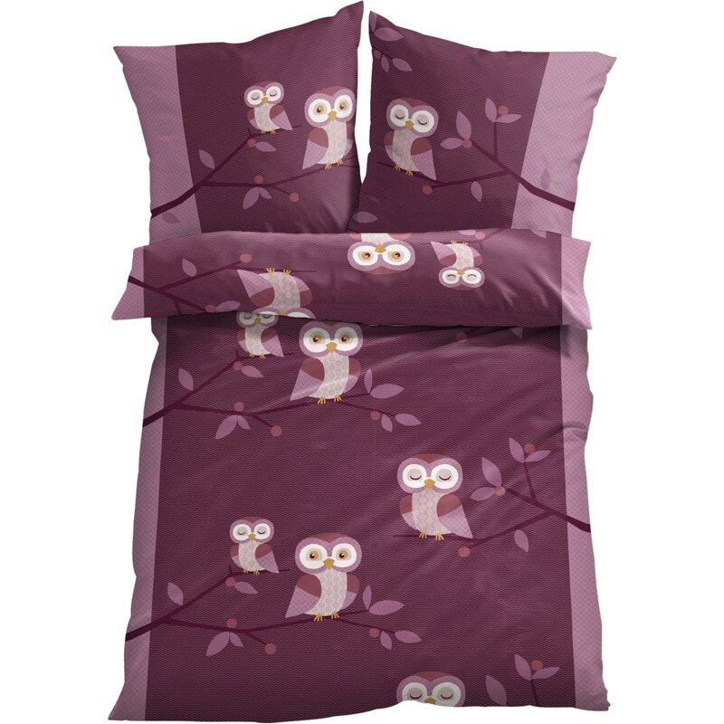 bpc living Bonprix - Linge de lit Chouette violet pour maison