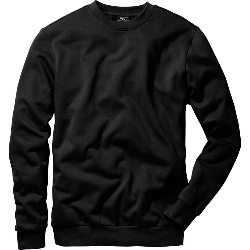 bpc bonprix collection Bonprix - Sweatshirt regular fit noir manches longues pour homme