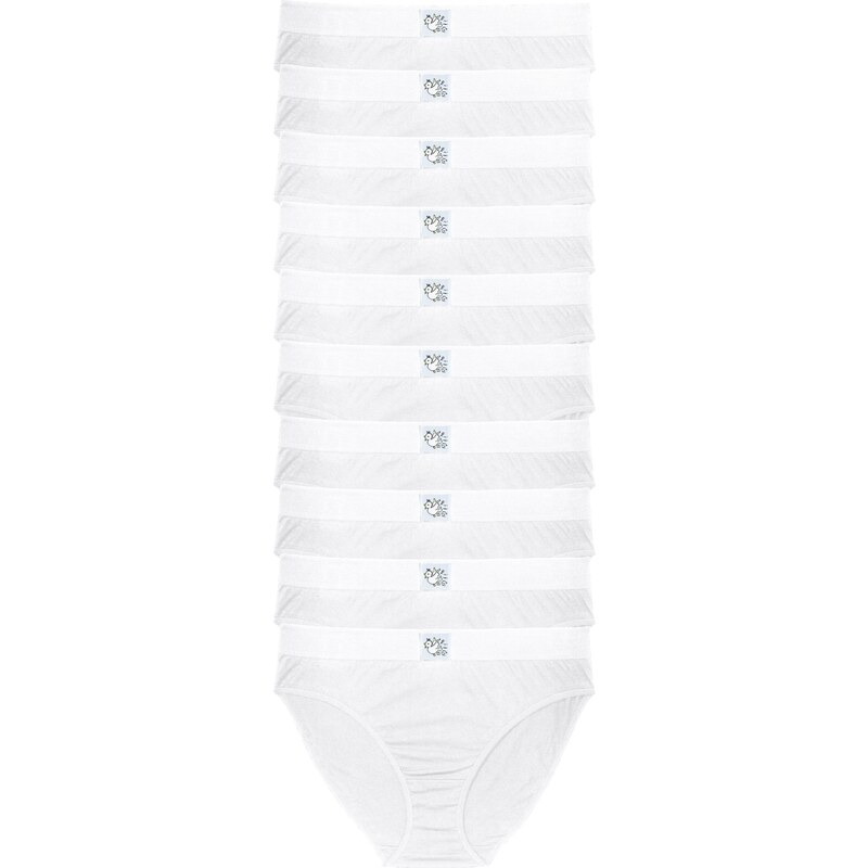 bpc bonprix collection Bonprix - Lot de 10 slips blanc pour femme