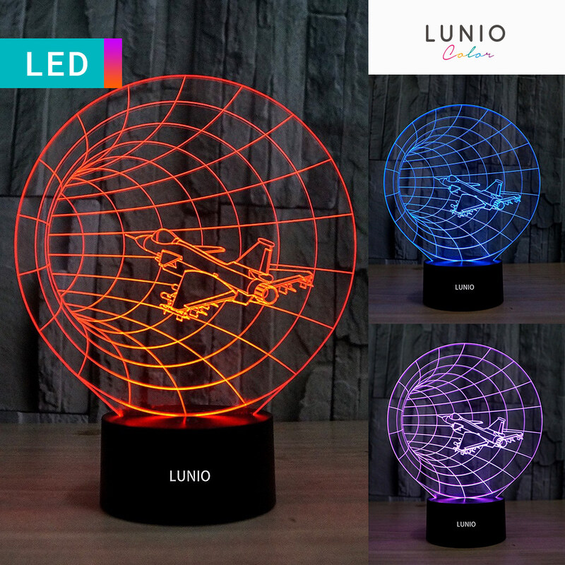 Lunio Color Lampe LED illusion 3D forme voyage temporel