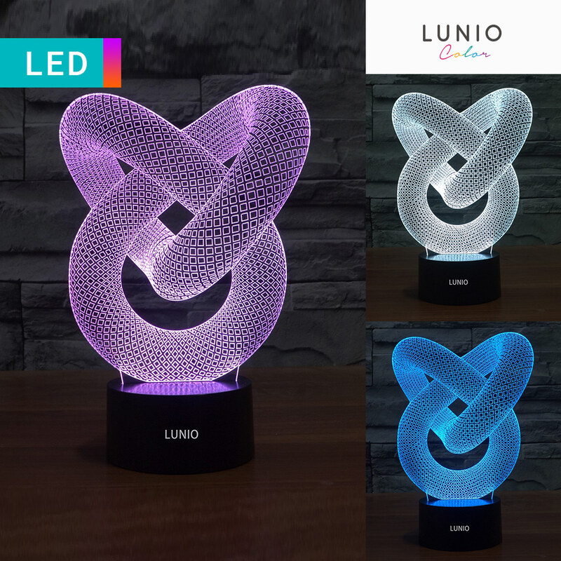 Lunio Color Lampe LED illusion 3D forme sculpture