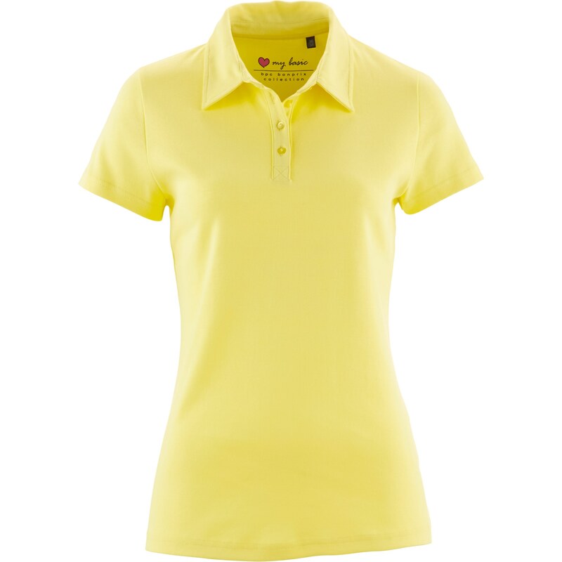 bpc bonprix collection Polo manches courtes jaune femme - bonprix