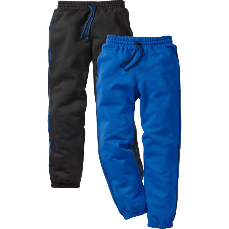 bpc bonprix collection Bonprix - Lot de 2 pantalons sweat noir pour enfant 92-182
