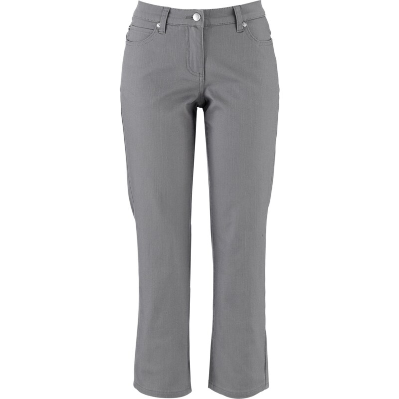 bpc bonprix collection Bonprix - Pantalon extensible 7/8 gris pour femme