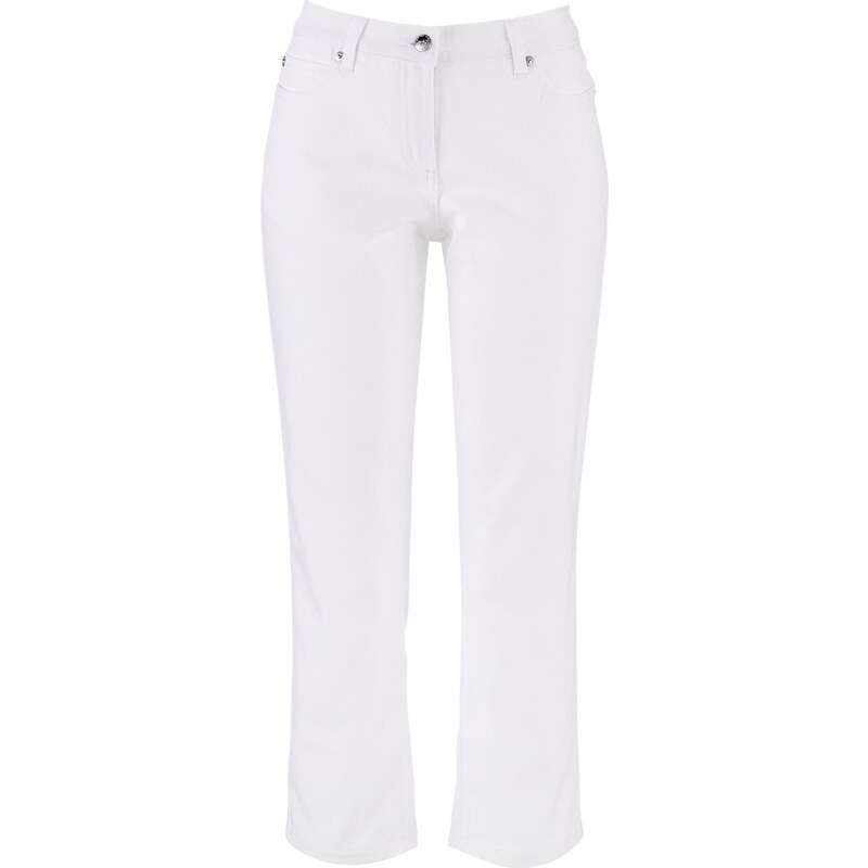 bpc bonprix collection Bonprix - Pantalon extensible 7/8 blanc pour femme