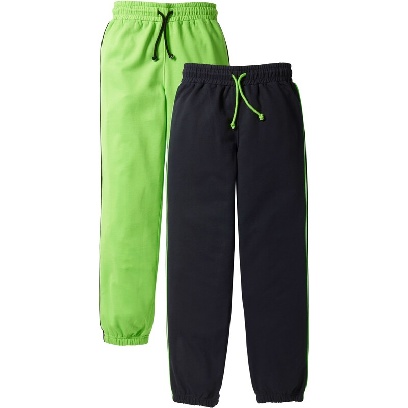 bpc bonprix collection Bonprix - Lot de 2 pantalons sweat vert pour enfant