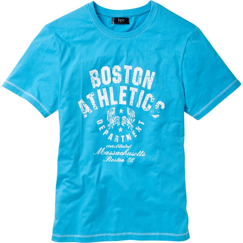 bpc bonprix collection Bonprix - T-shirt avec imprimé bleu manches courtes pour homme