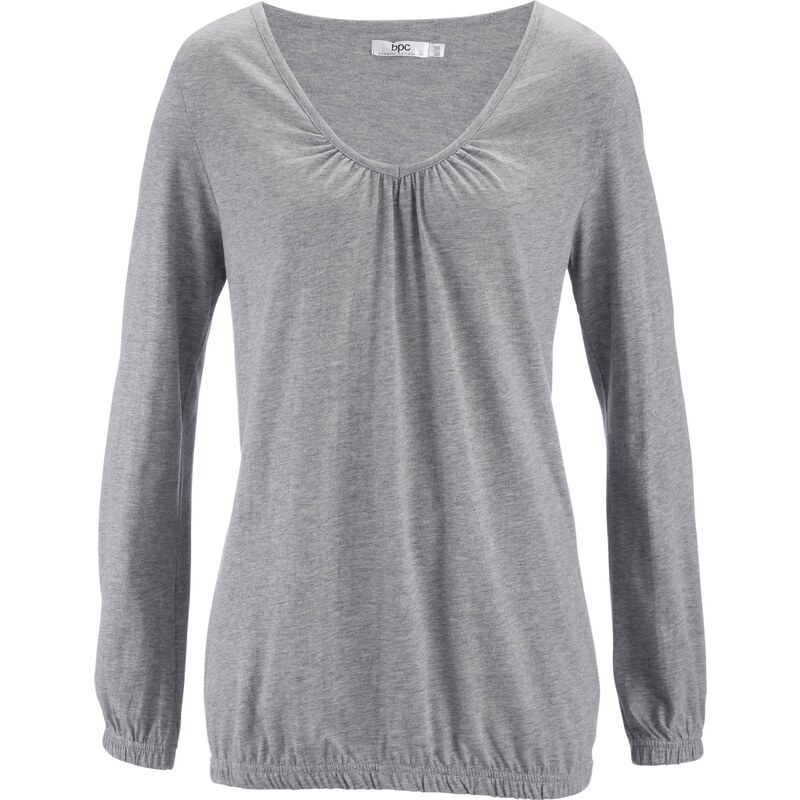 bpc bonprix collection Bonprix - T-shirt manches longues gris pour femme