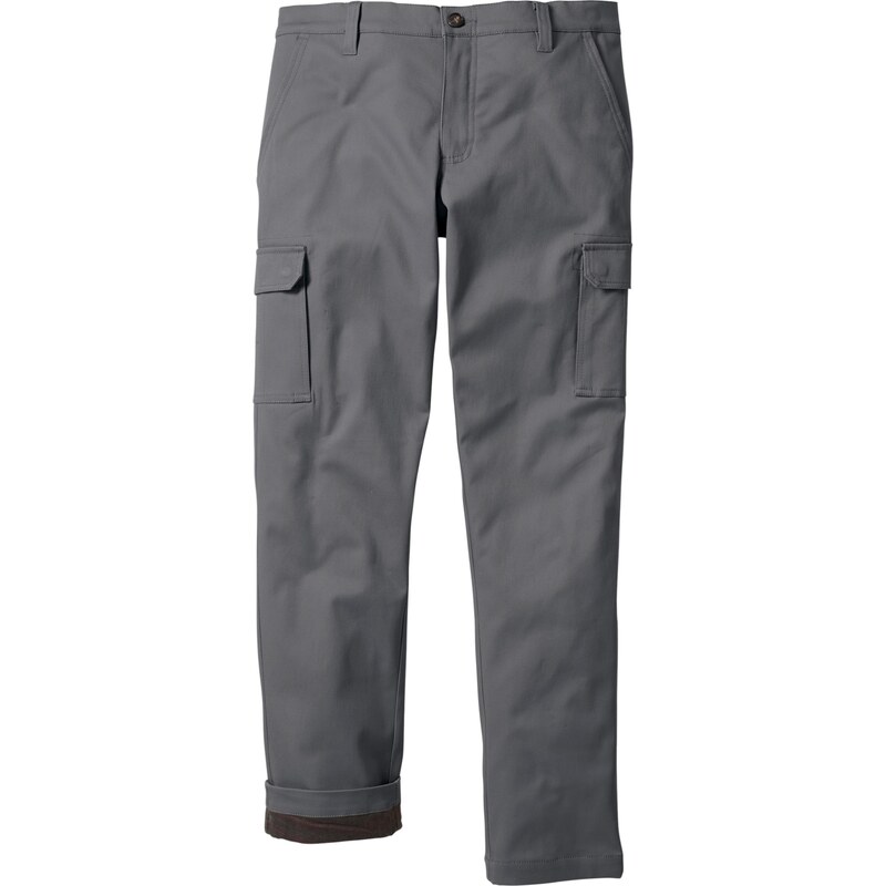 bpc bonprix collection Bonprix - Pantalon cargo thermo Regular Fit Straight gris pour homme