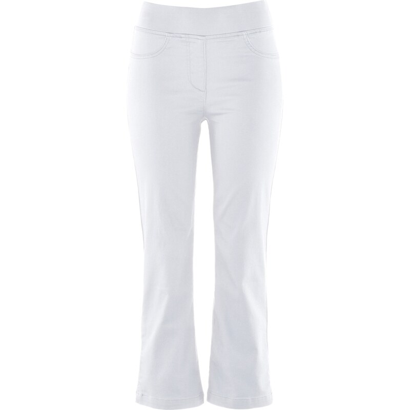 bpc bonprix collection Bonprix - Pantalon confort super stretch 7/8 blanc pour femme