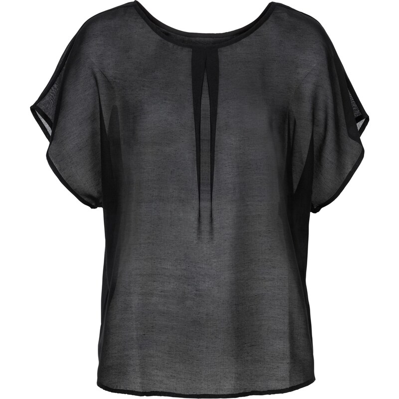 bpc selection Robe d'été: T-shirt de plage noir femme - bonprix