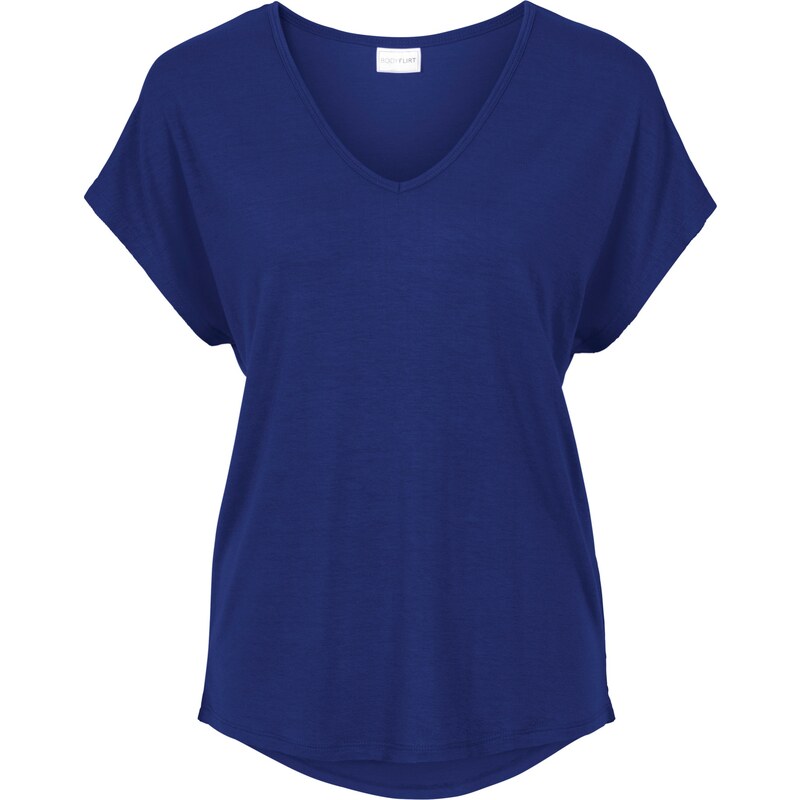 BODYFLIRT T-shirt manches chauve-souris bleu femme - bonprix