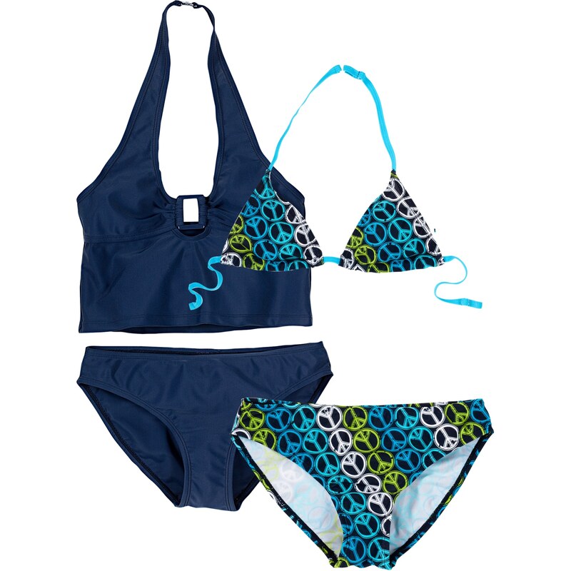 bpc bonprix collection Bonprix - Bikini + tankini fille (Ens. 4 pces.) bleu pour enfant