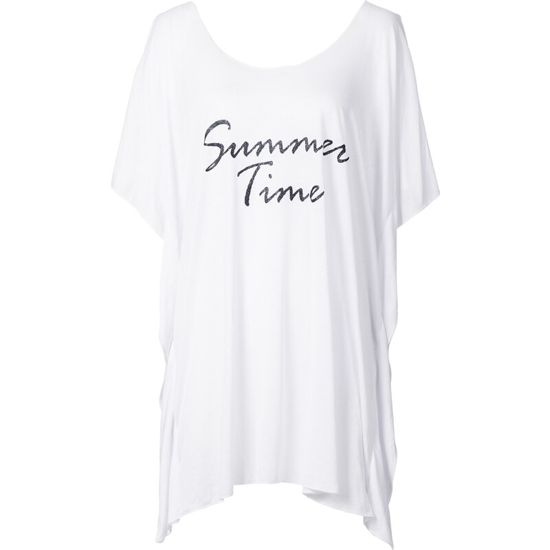 bpc selection Bonprix - robe d'été T-shirt de plage blanc pour femme