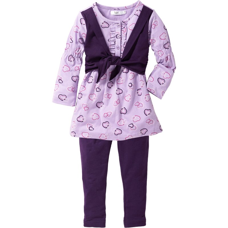 bpc bonprix collection Robe + legging (Ens. 2 pces.) violet manches longues enfant - bonprix