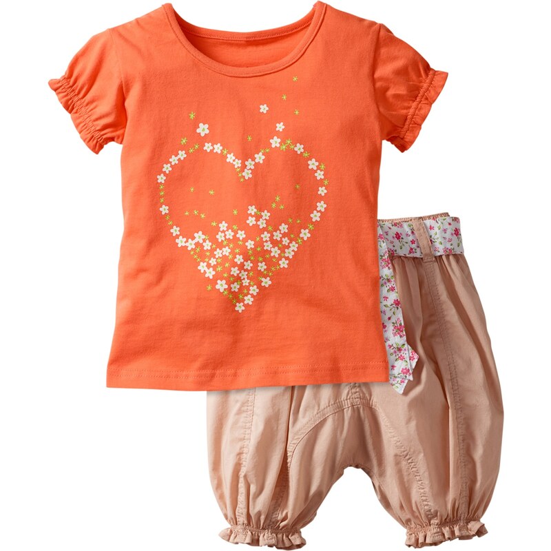 bpc bonprix collection Bonprix - T-shirt + pantacourt (Ens. 2 pces.) orange manches courtes pour enfant