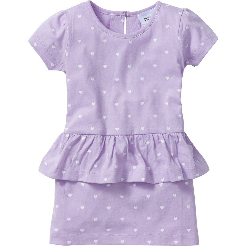 bpc bonprix collection Bonprix - Robe à basque violet manches courtes pour enfant