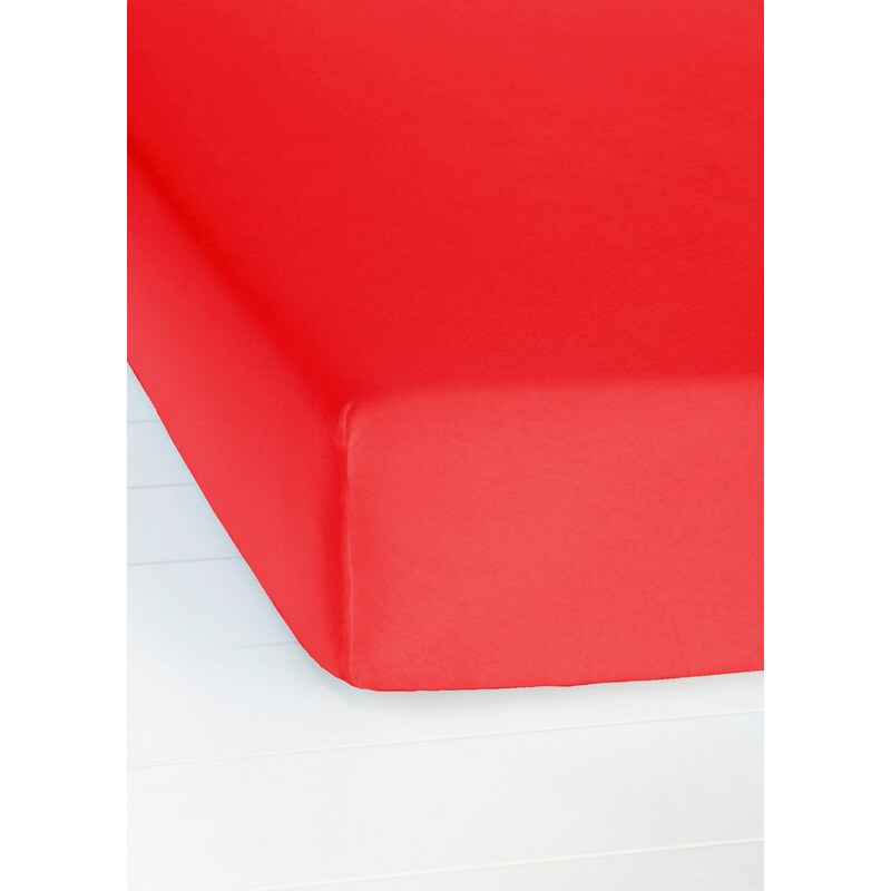 bpc living Bonprix - Drap-housse Jersey Microfibre rouge pour maison