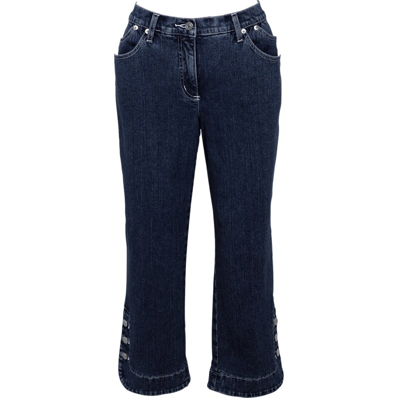 bpc selection Bonprix - Pantacourt en jean extensible bleu pour femme