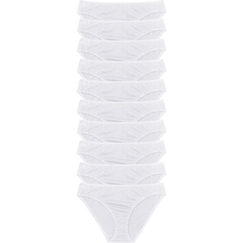 bpc bonprix collection Bonprix - Lot de 10 slips blanc pour femme
