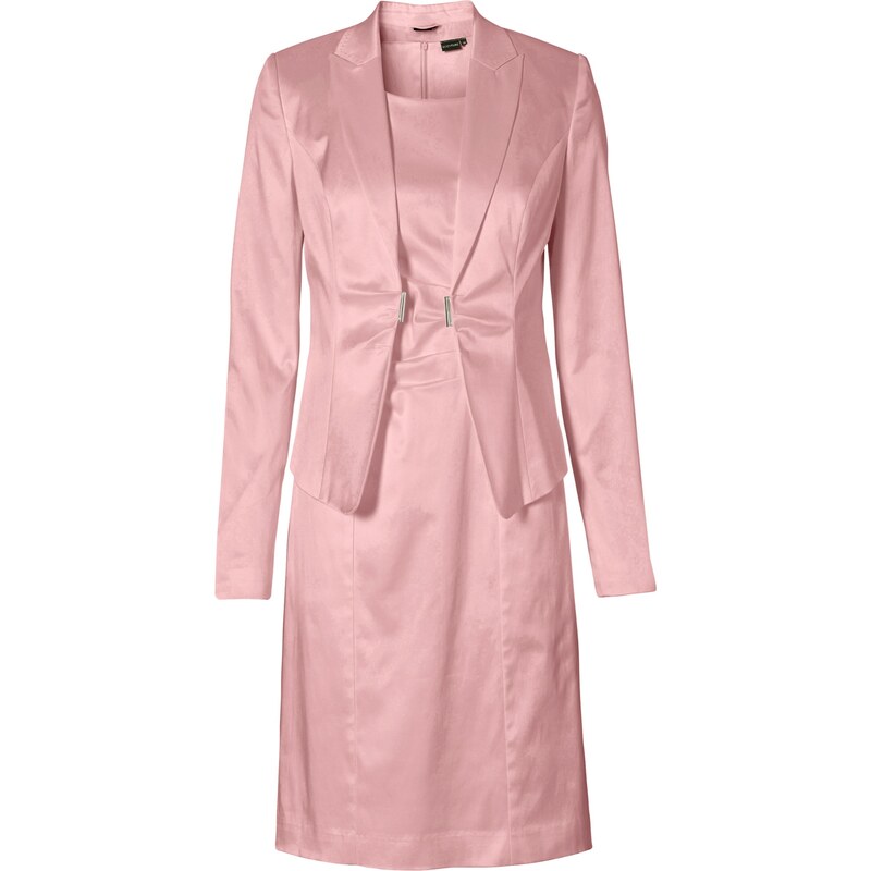 BODYFLIRT Bonprix - Tailleur robe + blazer (Ens. 2 pces.) rose pour femme