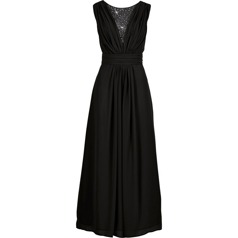 BODYFLIRT Bonprix - robe d'été Robe longue noir sans manches pour femme