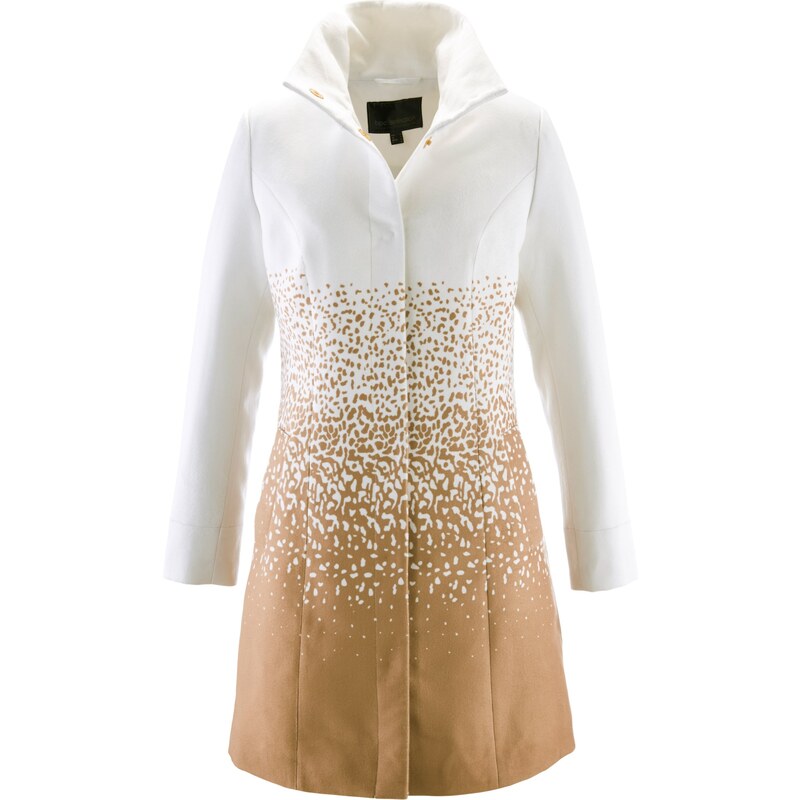 bpc selection Bonprix - Manteau synthétique imitation laine blanc manches longues pour femme