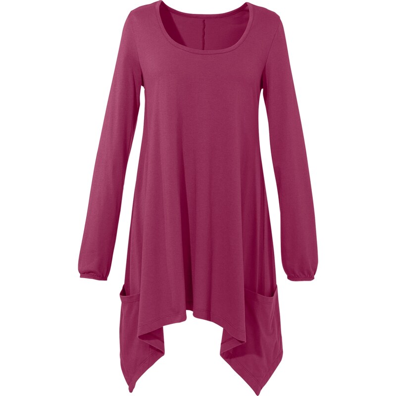 BODYFLIRT Bonprix - T-shirt manches longues violet pour femme