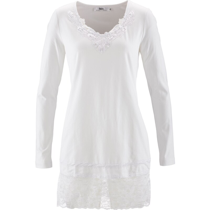 bpc bonprix collection Bonprix - T-shirt long, manches longues blanc pour femme
