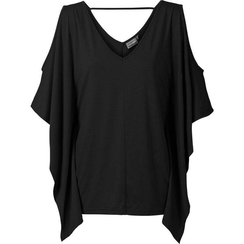 RAINBOW Bonprix - T-shirt Tunique noir manches 3/4 pour femme