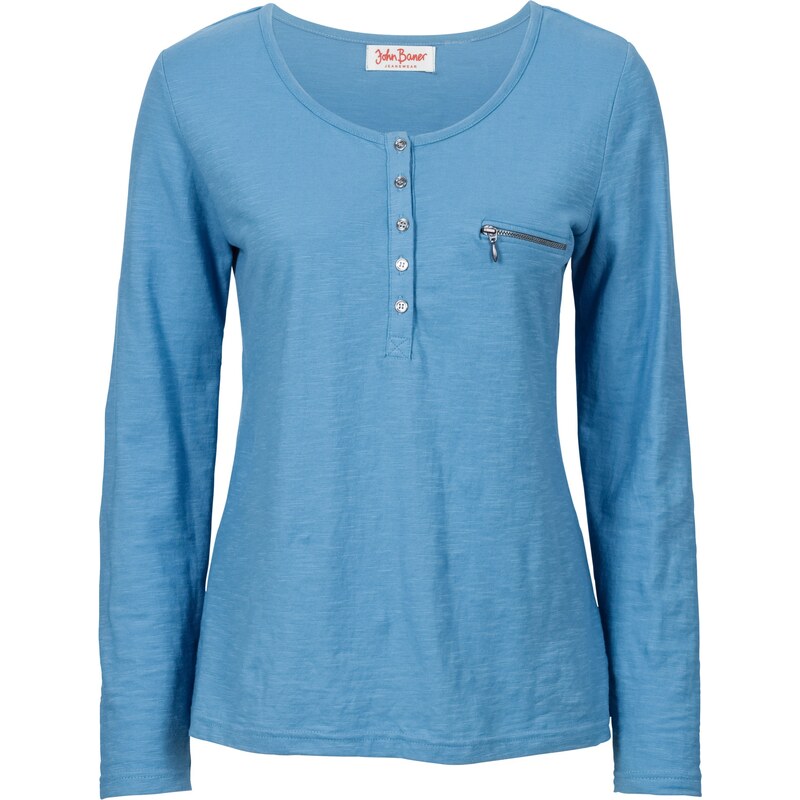 John Baner JEANSWEAR Bonprix - T-shirt manches longues bleu pour femme