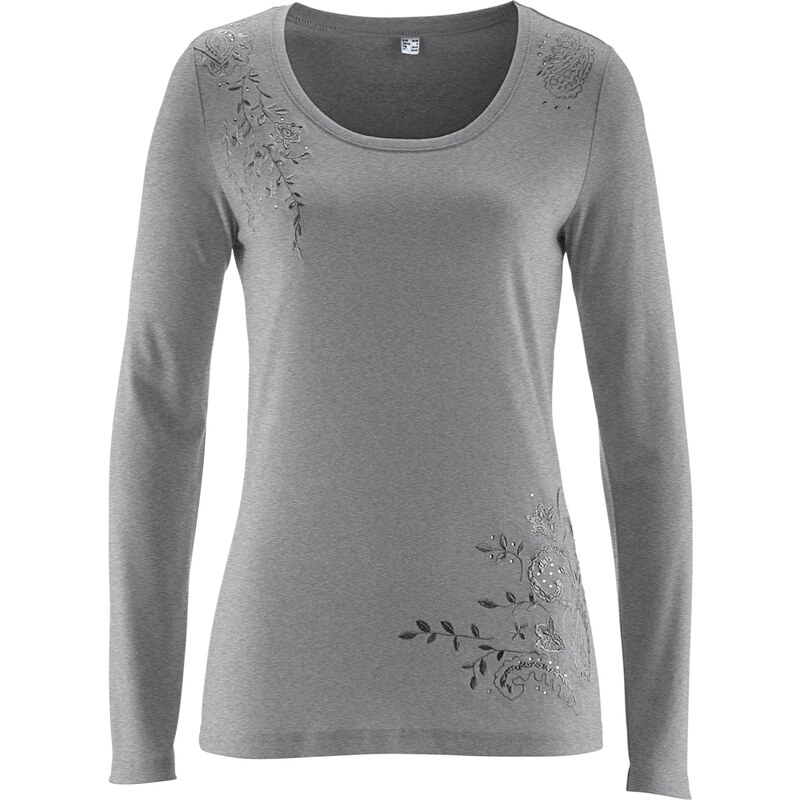 bpc selection Bonprix - T-shirt manches longues gris pour femme