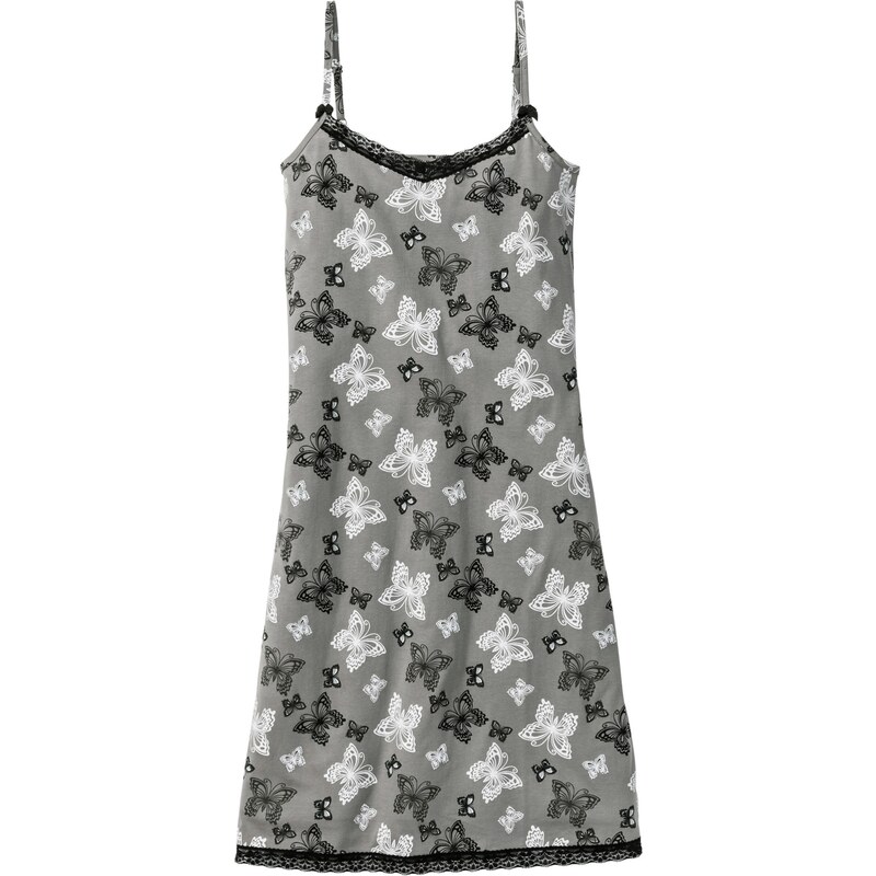 bpc bonprix collection Bonprix - Chemise de nuit gris sans manches pour femme