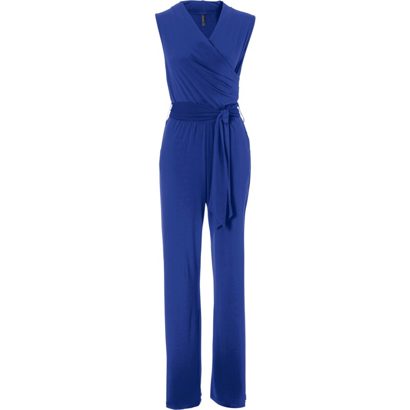 BODYFLIRT boutique Combipantalon avec ceinture bleu sans manches femme - bonprix