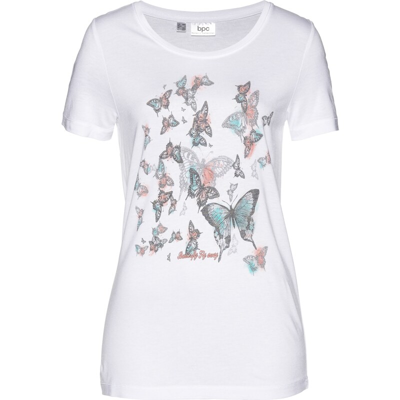 bpc bonprix collection Bonprix - T-shirt manches courtes blanc pour femme