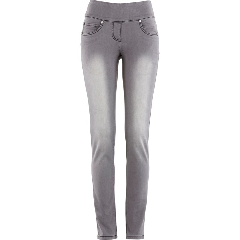 bpc selection Bonprix - Jean mega stretch à taille confortable gris pour femme