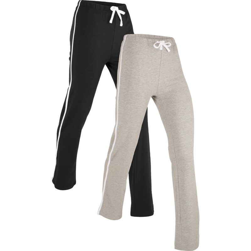 bpc bonprix collection Bonprix - Lot de 2 pantalons de jogging noir pour femme