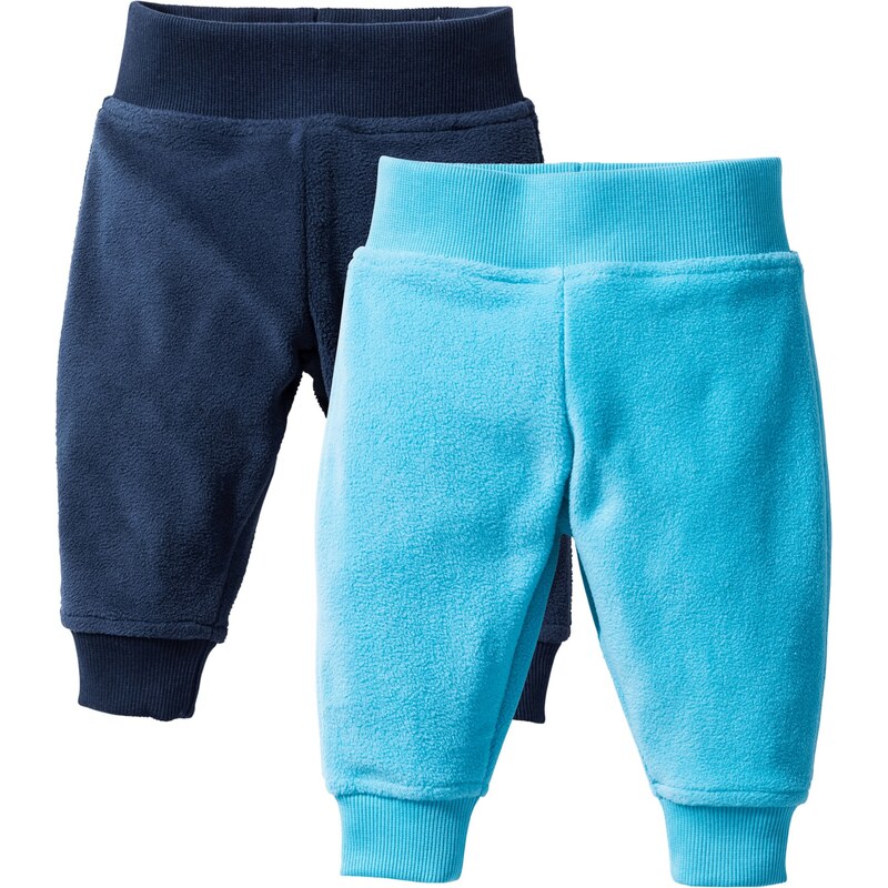 bpc bonprix collection Bonprix - Lot de 2 pantalons bébé en polaire bleu pour enfant