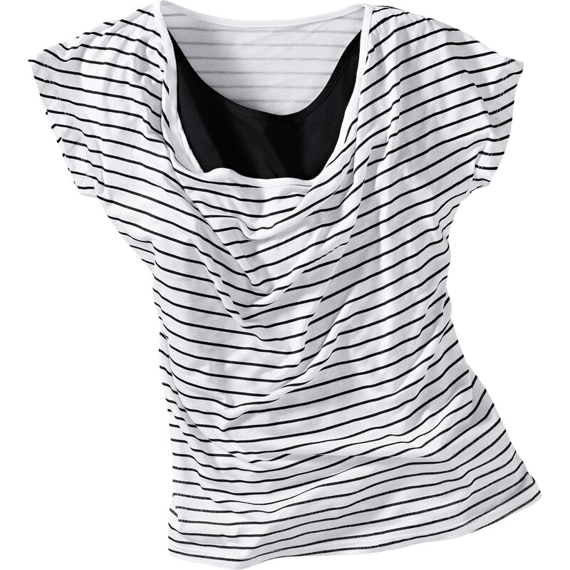 bpc bonprix collection Bonprix - T-shirt col bénitier blanc manches courtes pour enfant
