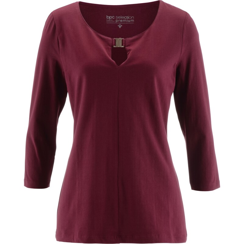 bpc selection Bonprix - T-shirt rouge manches 3/4 pour femme