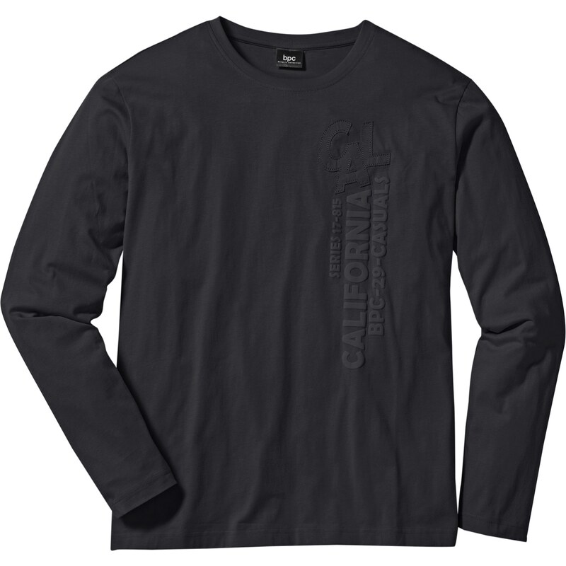 bpc bonprix collection Bonprix - T-shirt manches longues Regular Fit noir pour homme