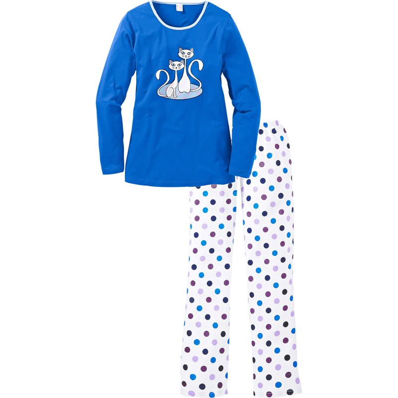 bpc bonprix collection Bonprix - Pyjama bleu manches longues pour femme