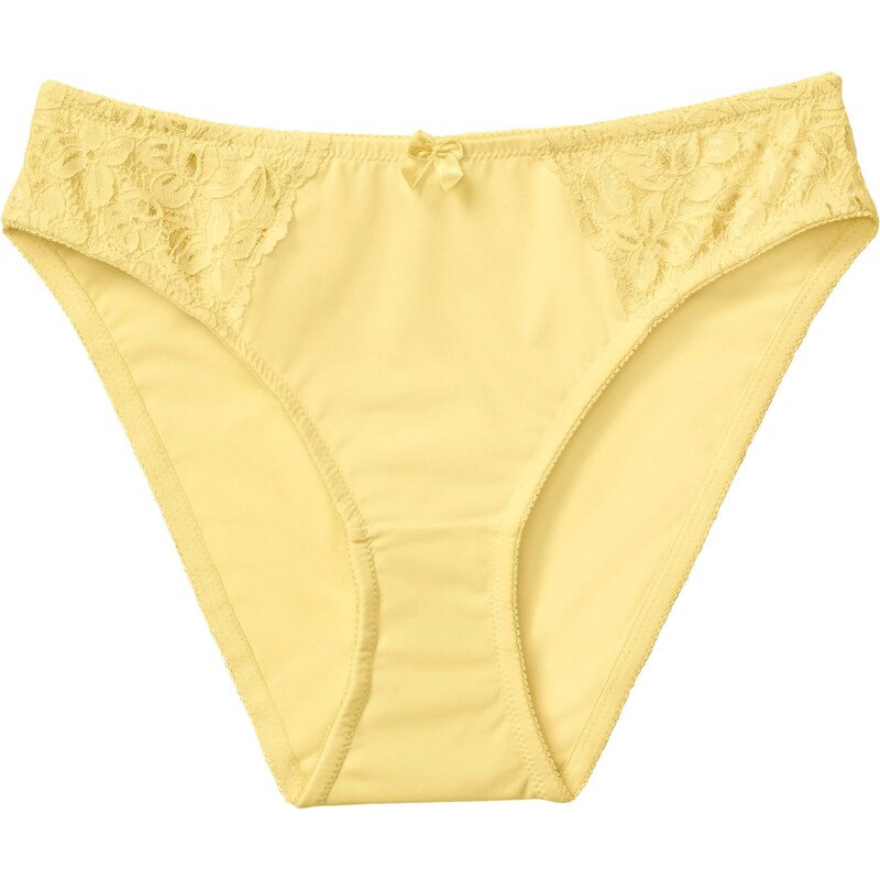 bpc selection Bonprix - Slip avec dentelle jaune pour femme
