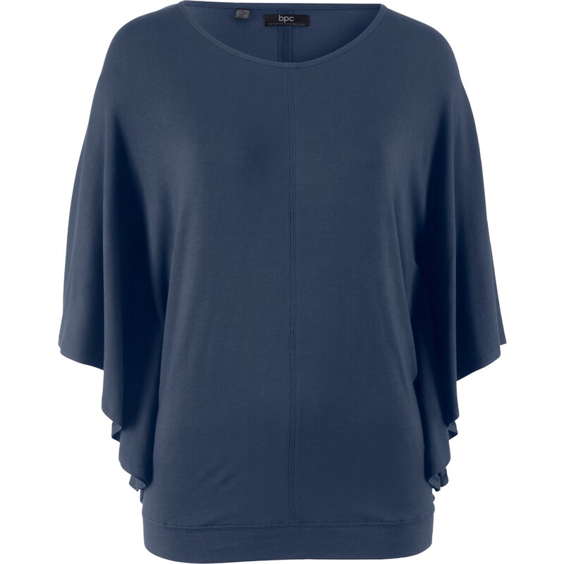 bpc bonprix collection T-shirt manches chauve-souris à empiècement bleu femme - bonprix