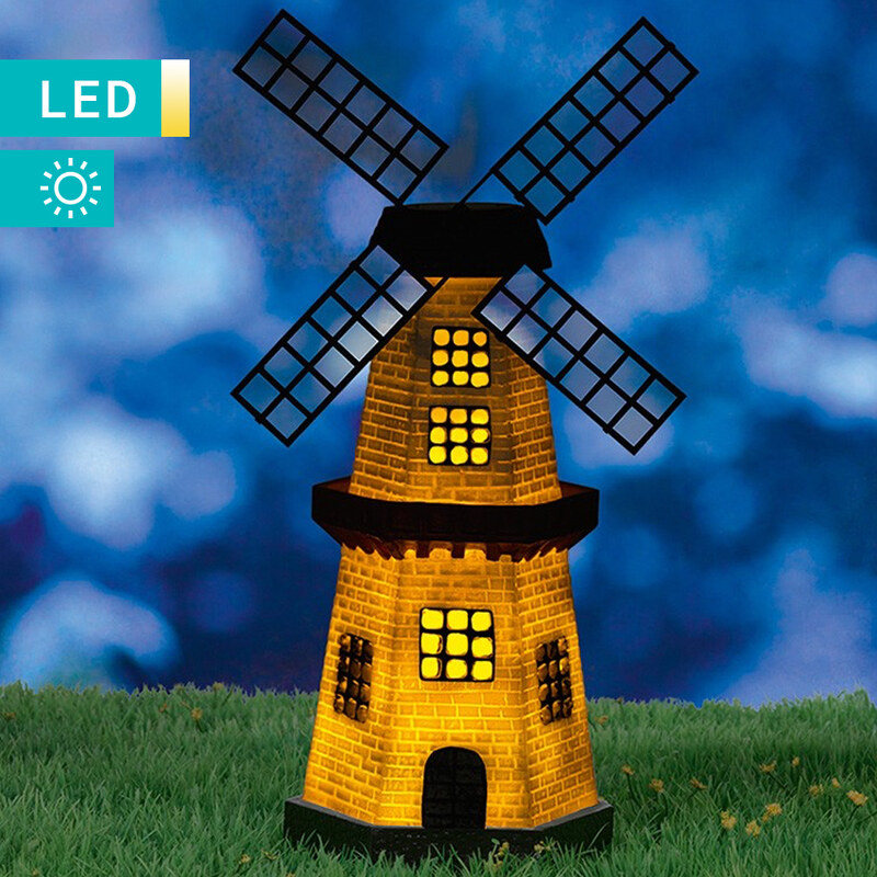 Lesara Moulin à vent décoratif à énergie solaire Easymaxx