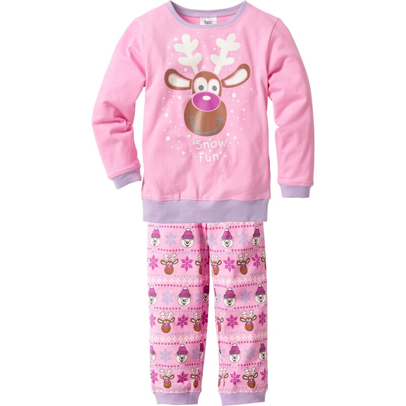 bpc bonprix collection Bonprix - Pyjama d'hiver (Ens. 2 pces.) rose pour enfant