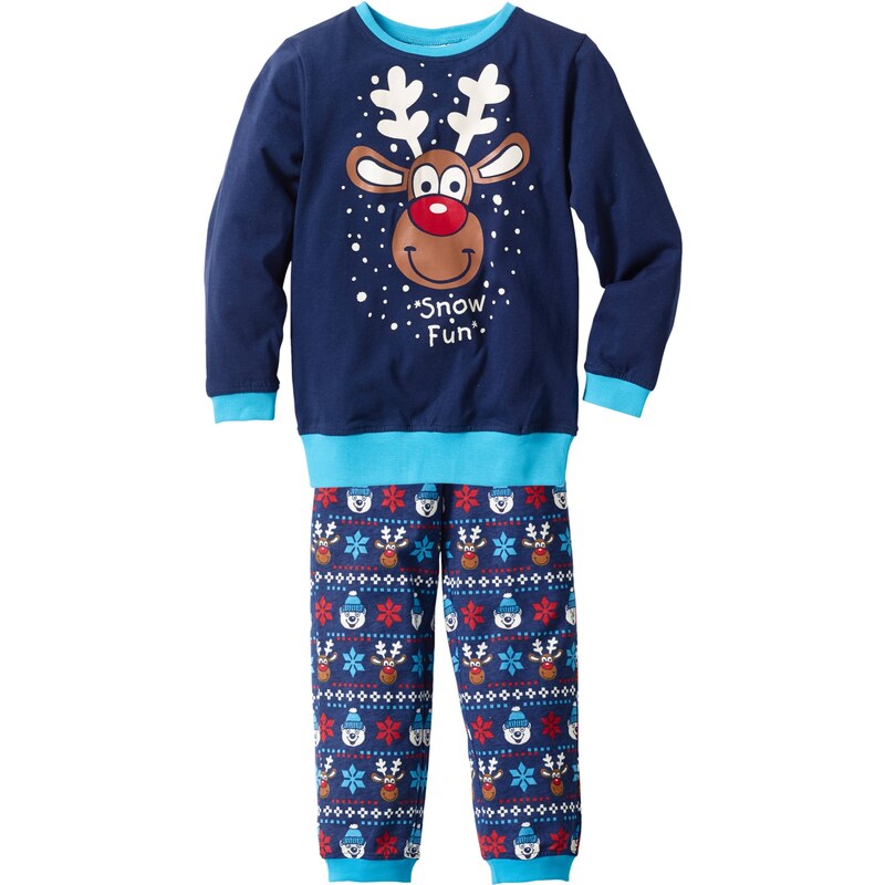 bpc bonprix collection Bonprix - Pyjama d'hiver (Ens. 2 pces.) bleu pour enfant