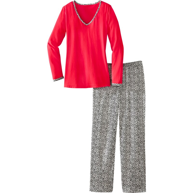 bpc bonprix collection Bonprix - Pyjama rouge manches longues pour femme
